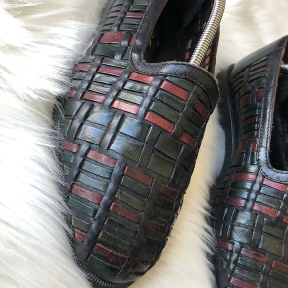 Vintage woven leather loafers unisex - Giorgio Brutini - Picture 4 of 10